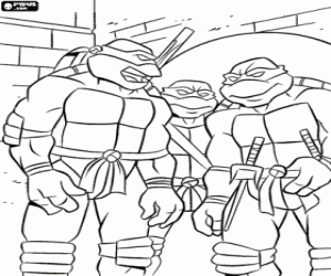 Tartarugas ninja para colorir
