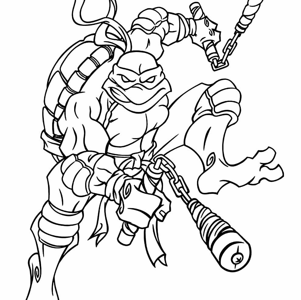 Tartarugas ninja para colorir