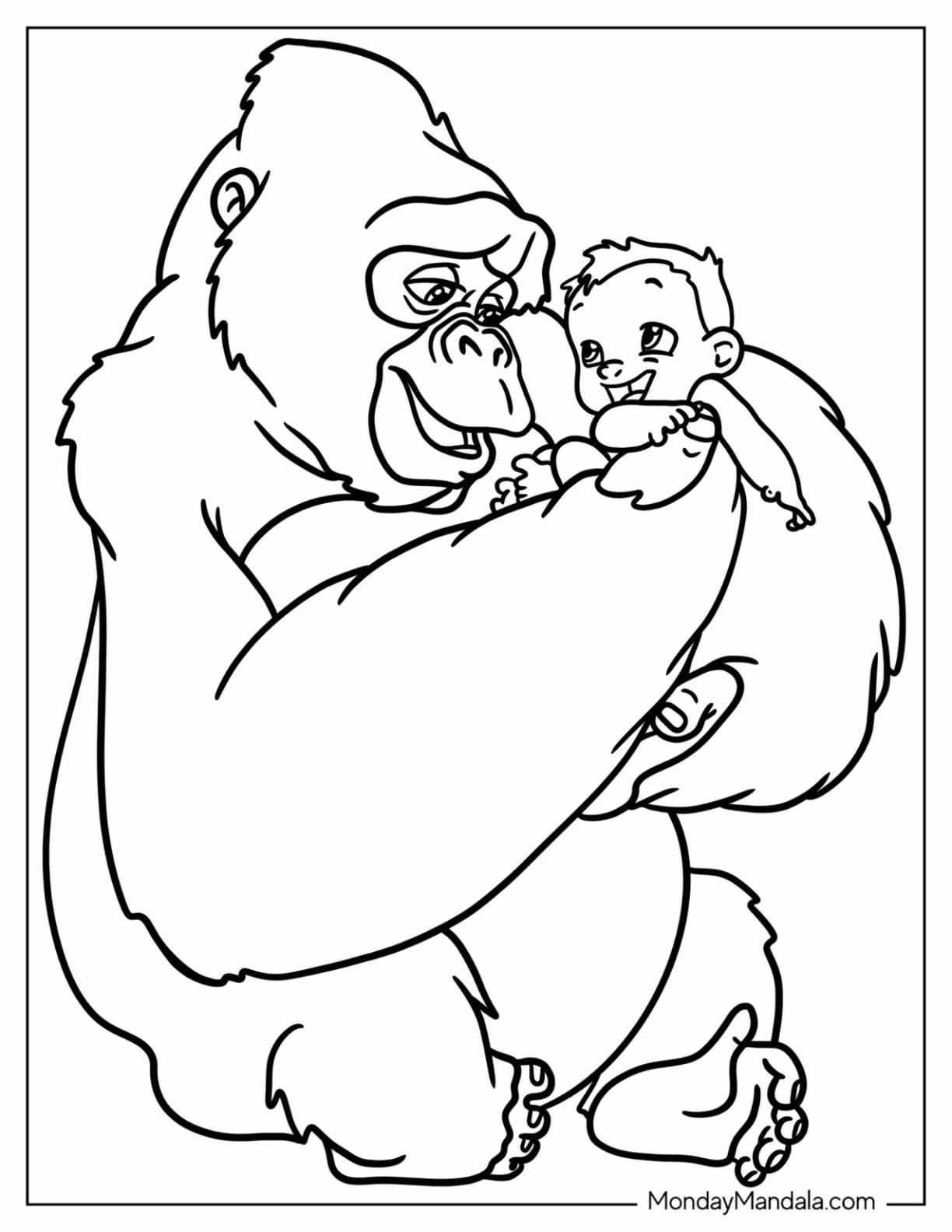 Tarzan coloring pages free pdf printables