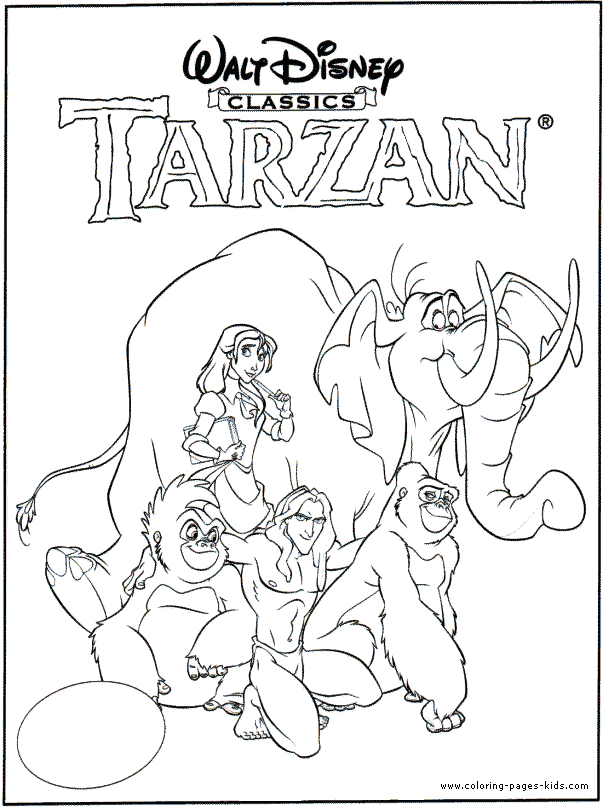 Tarzan color page disney coloring pages color plate coloring sheetprintable coloring picture pãginas para colorear de princesa tarzãn edredãn disney