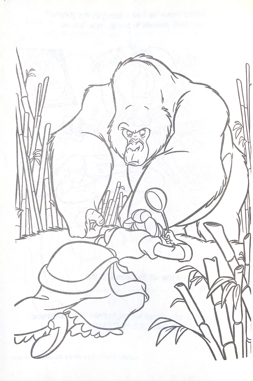 Disney tarzan deep in the jungle coloring book page artist carlos valenci in roland benton s disney tarzan coloring book art i have swing time