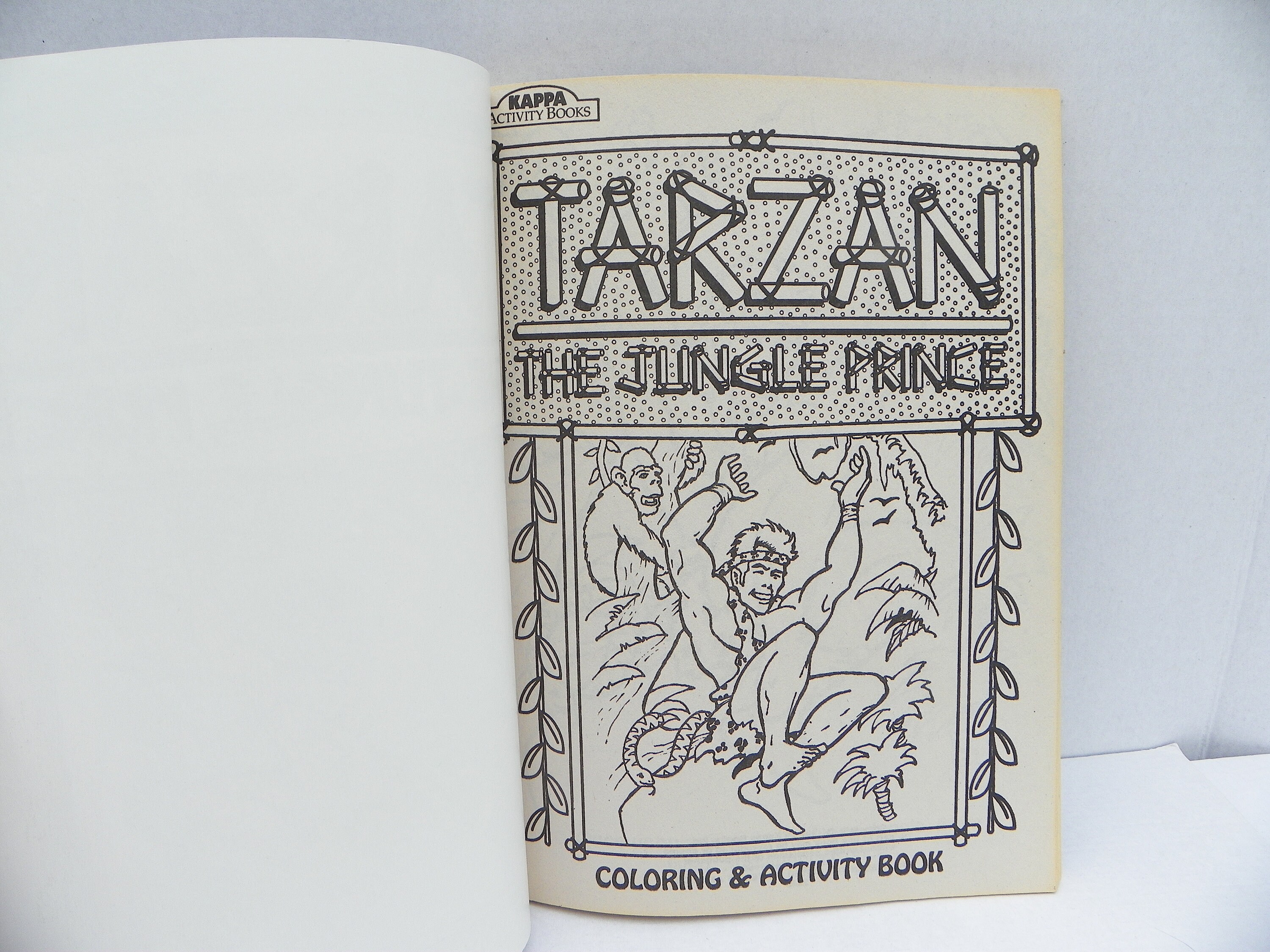 Tarzan coloring book vintage tarzan the jungle prince coloring and activity book vintage color book childrens book kids book