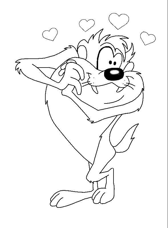 Best taz coloring pages for kids