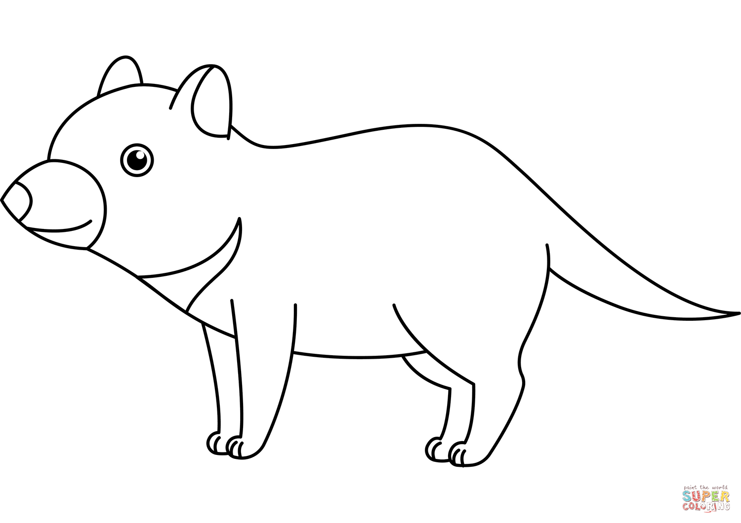 Cute tasmanian devil coloring page free printable coloring pages