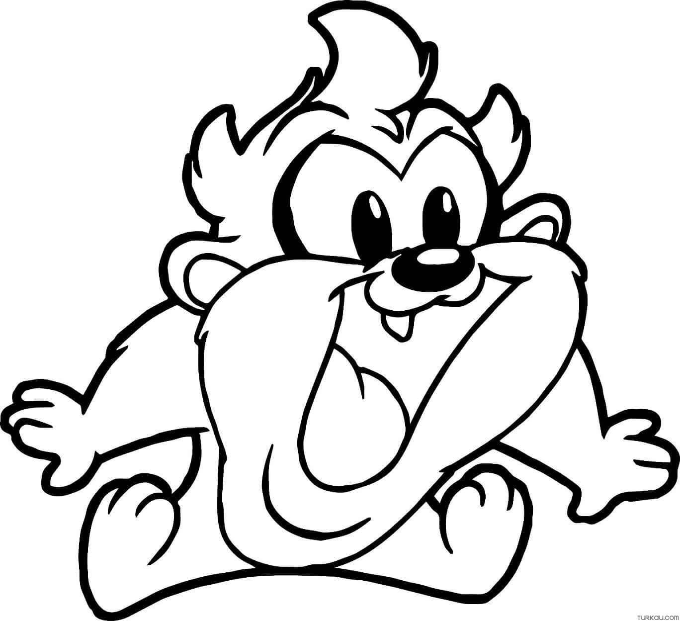 Cute tasmanian devil looney tunes coloring pages