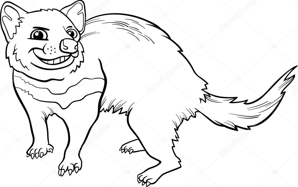 Tasmanian devil cartoon coloring page stock vector by izakowski