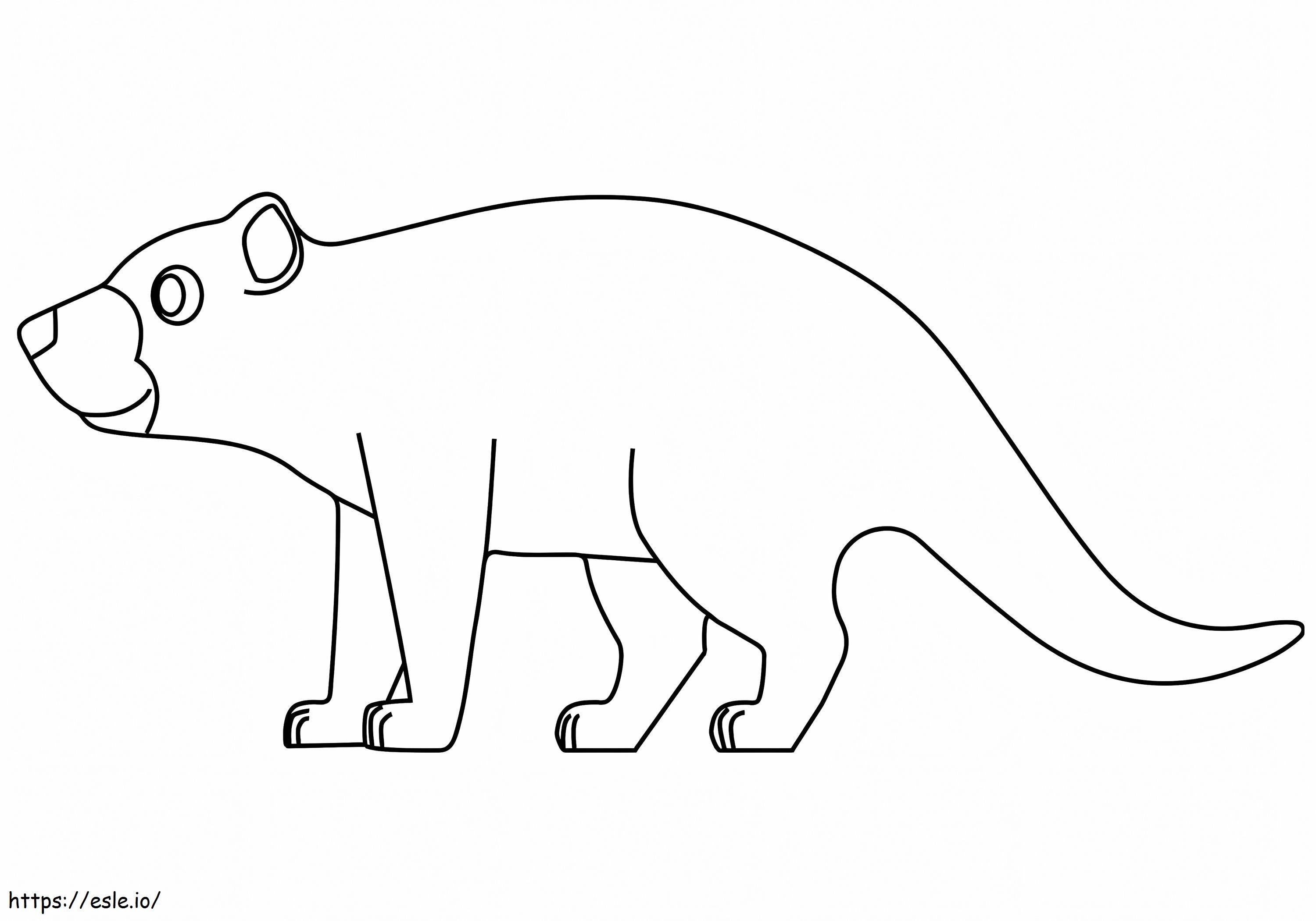 Easy tasmanian devil coloring page