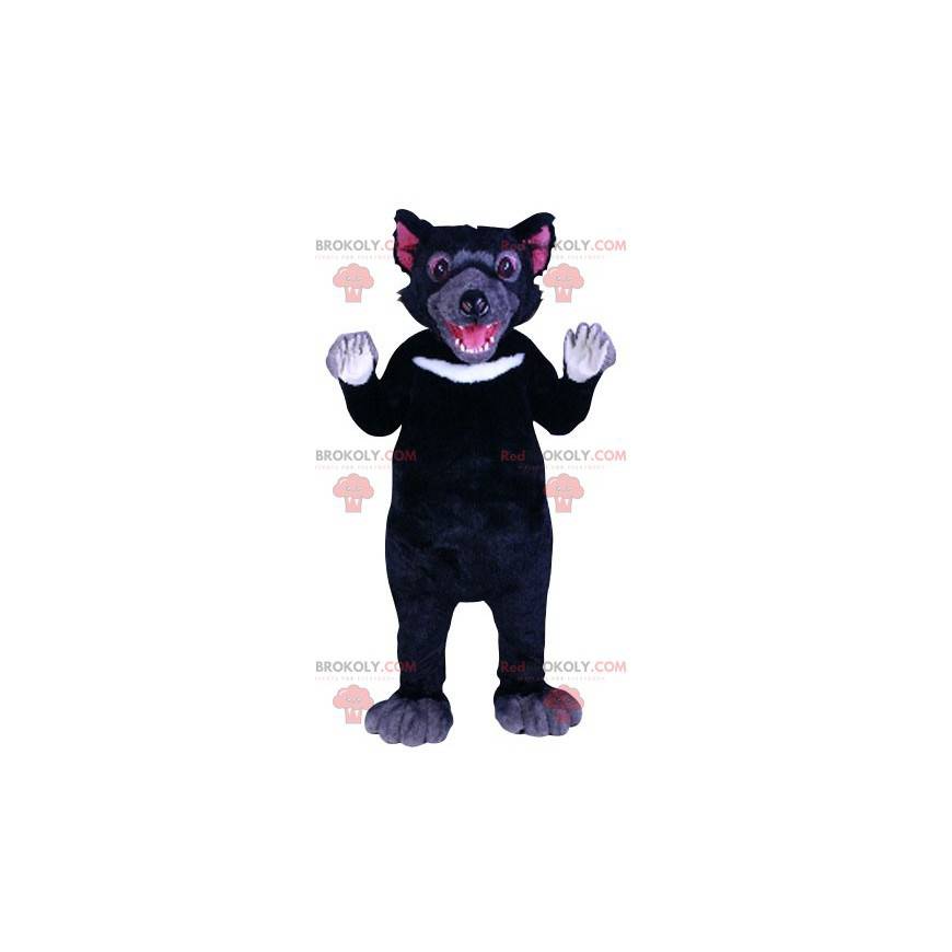 Black and white tasmanian devil mascot