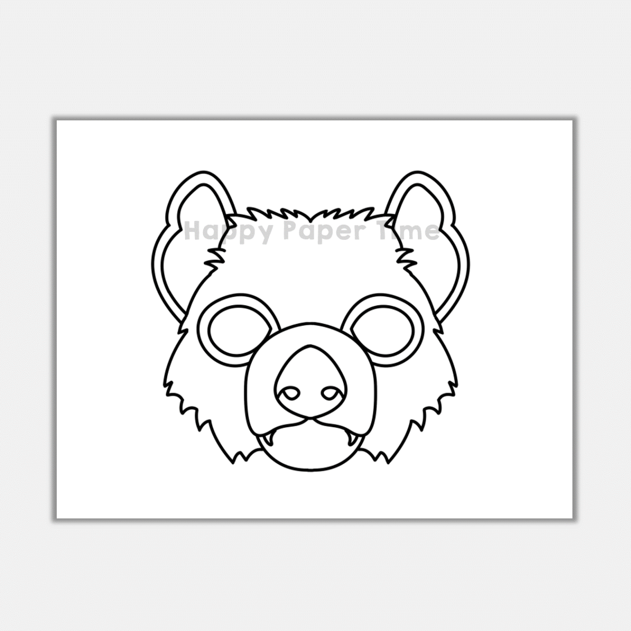 Tasmanian devil paper mask printable coloring craft activity template made by teachers