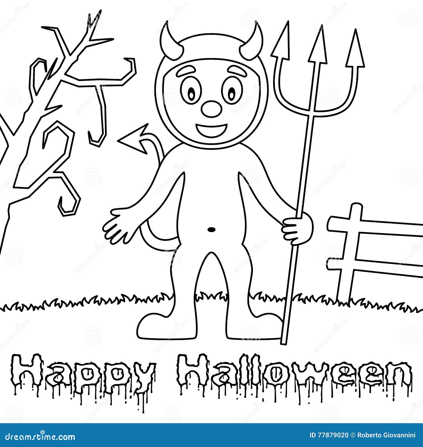Devil coloring stock illustrations â devil coloring stock illustrations vectors clipart