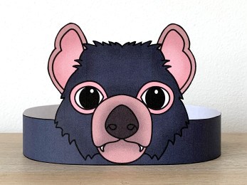 Tasmanian devil crown template printable
