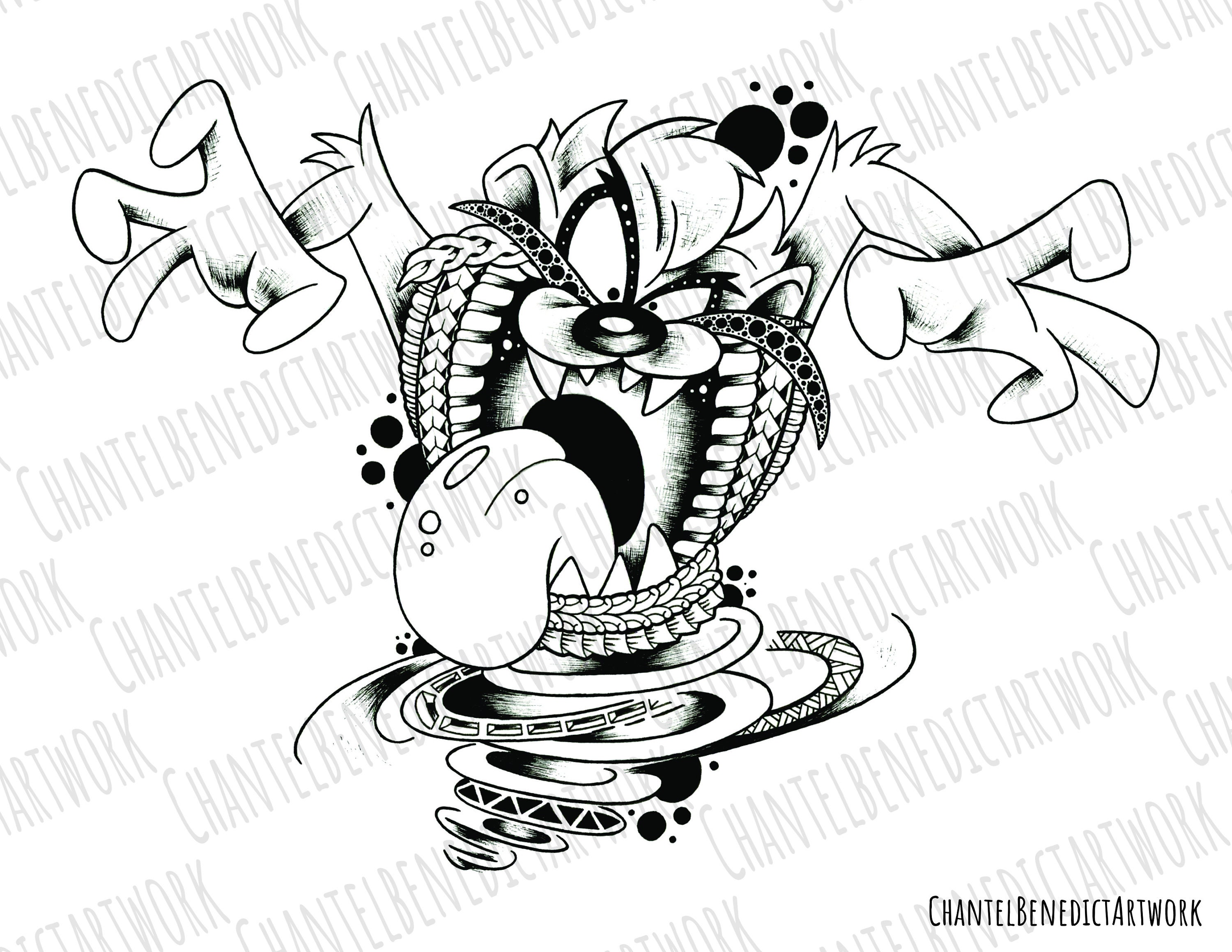 Tazmanian devil coloring page