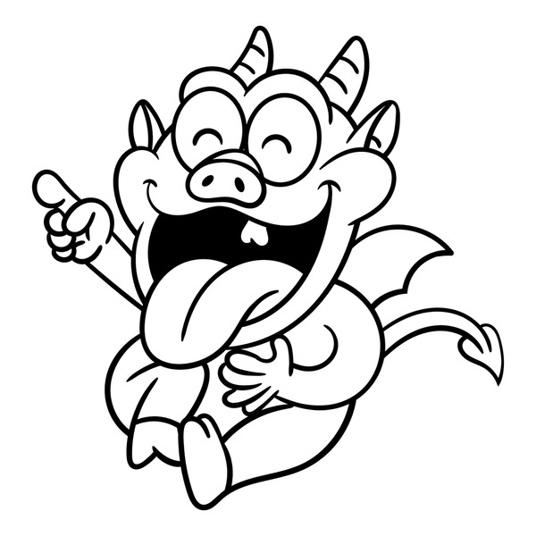 Devil outline royalty