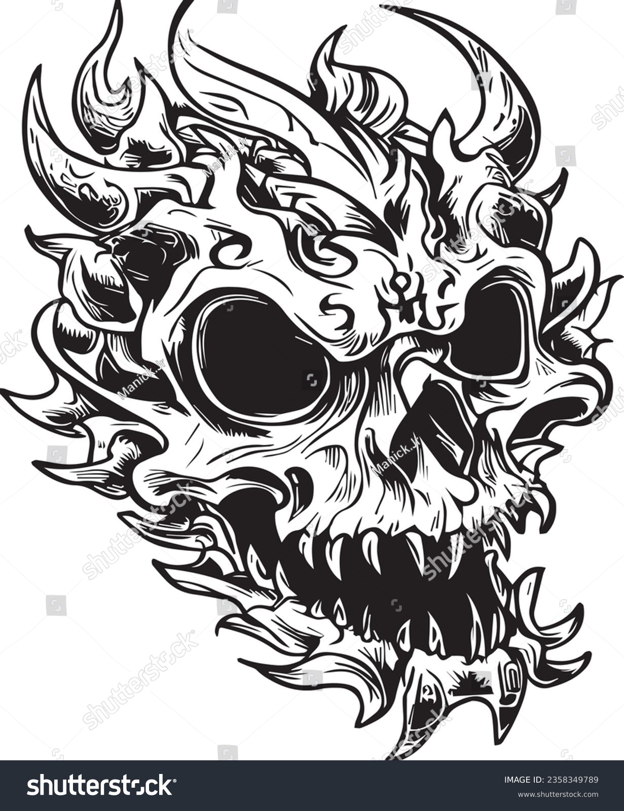 Devil outline royalty