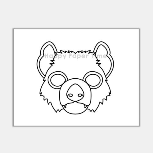 Tasmanian devil paper mask printable coloring craft activity template made by teachers