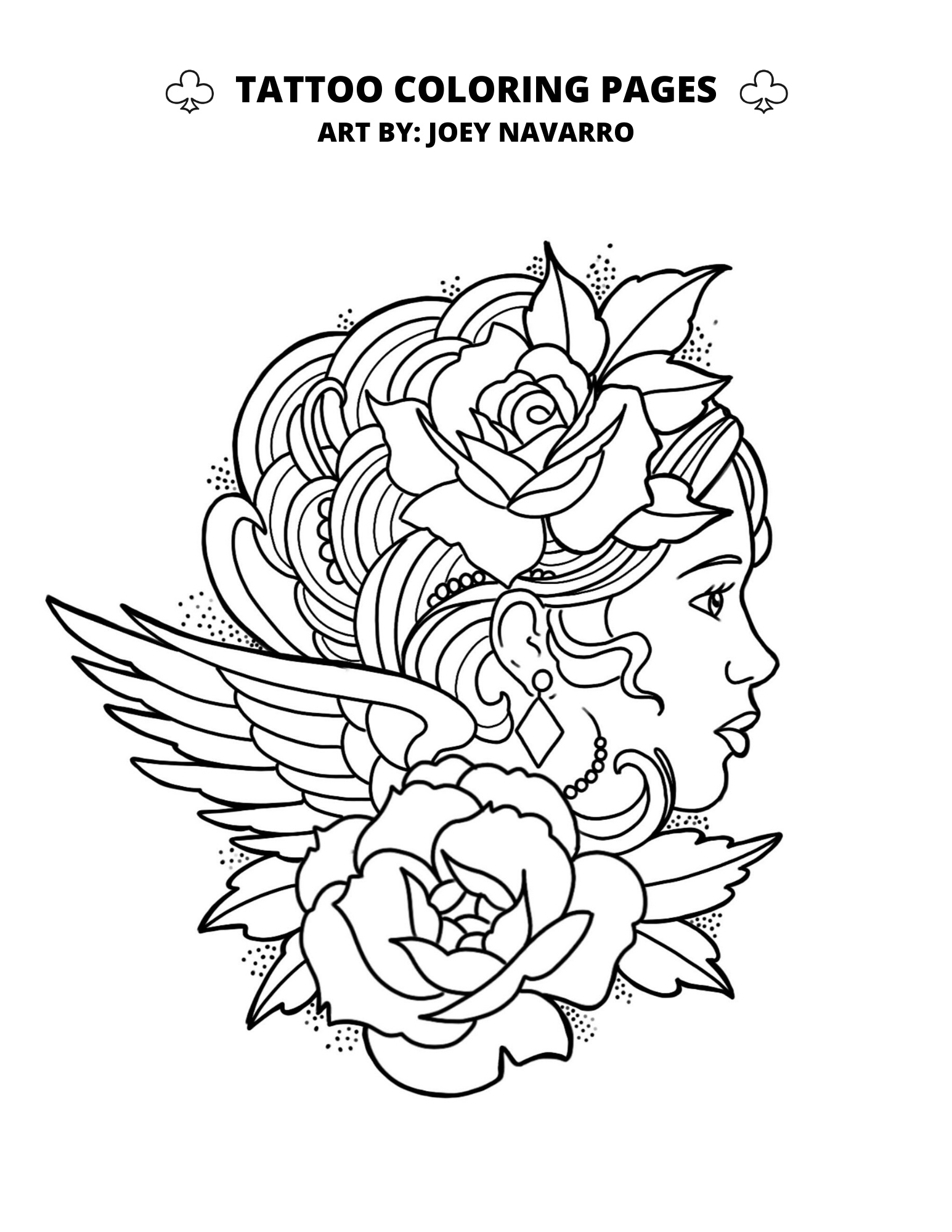 Tattoo coloring pages â club tattoo