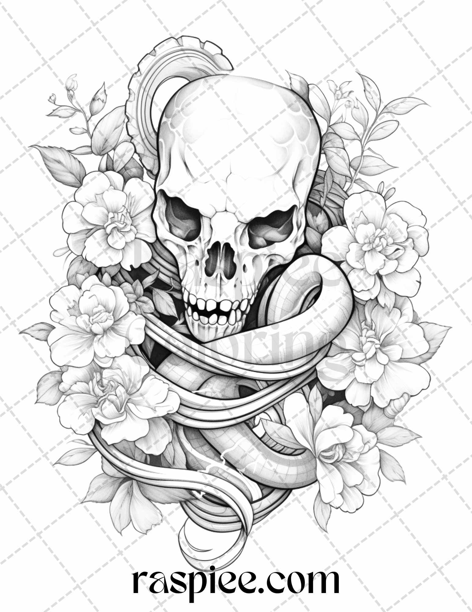 Beautiful tattoos grayscale coloring pages printable for adults pd â coloring