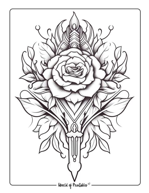 Tattoo coloring pages