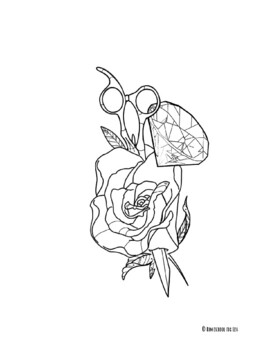 Tattoo coloring pages by homeschool for less tpt