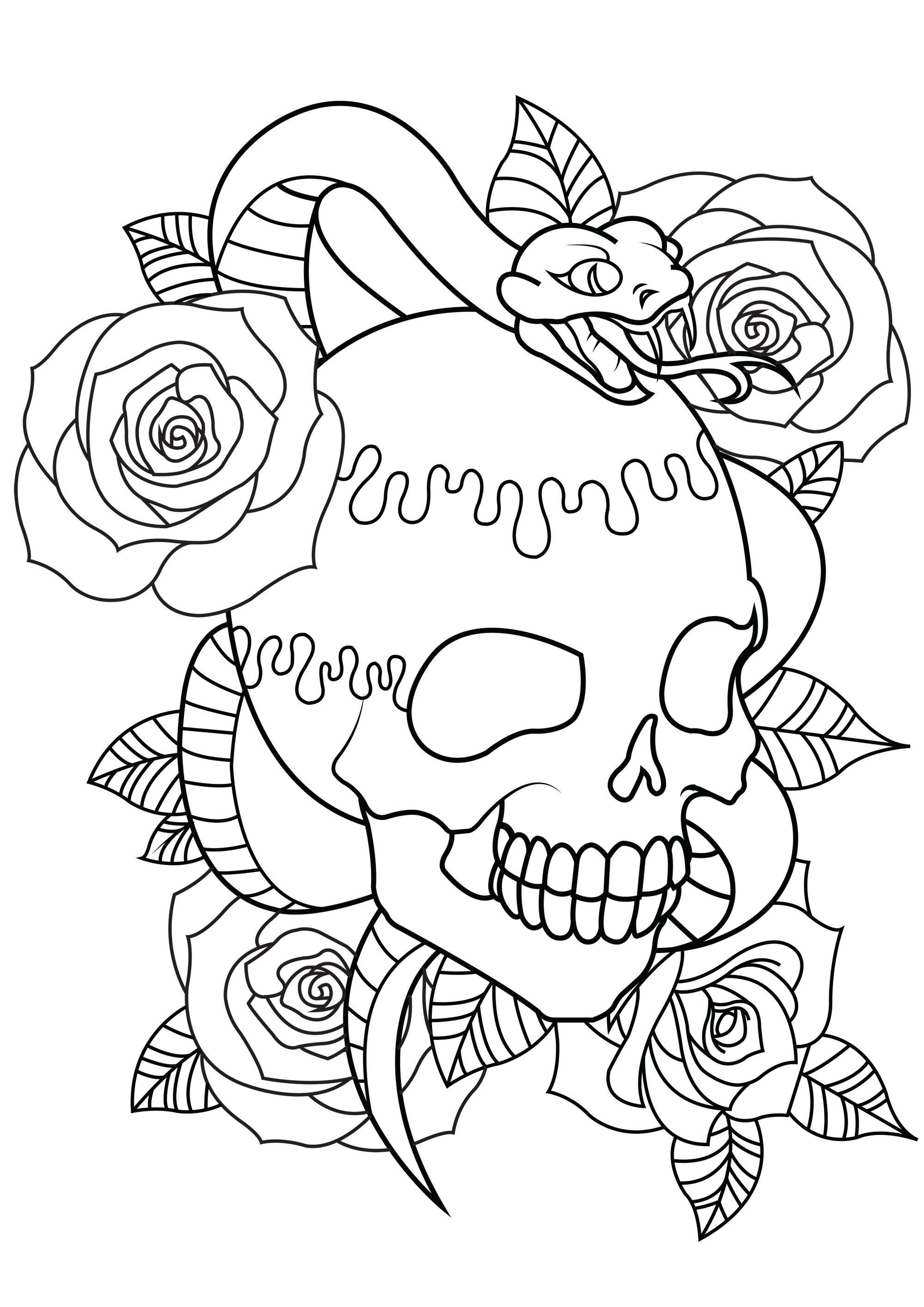 Tattoo coloring pages for adults