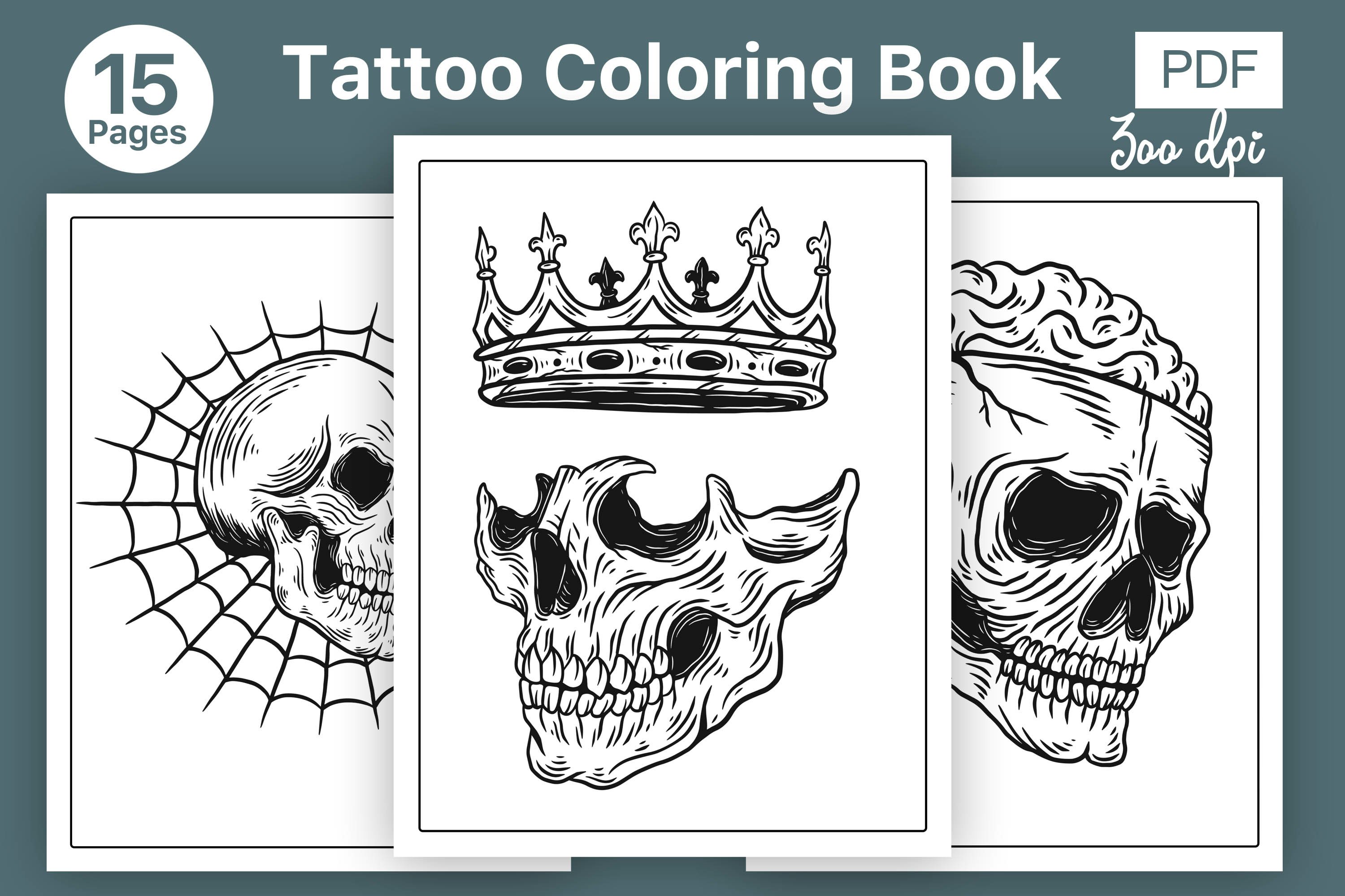 Tattoo coloring pages