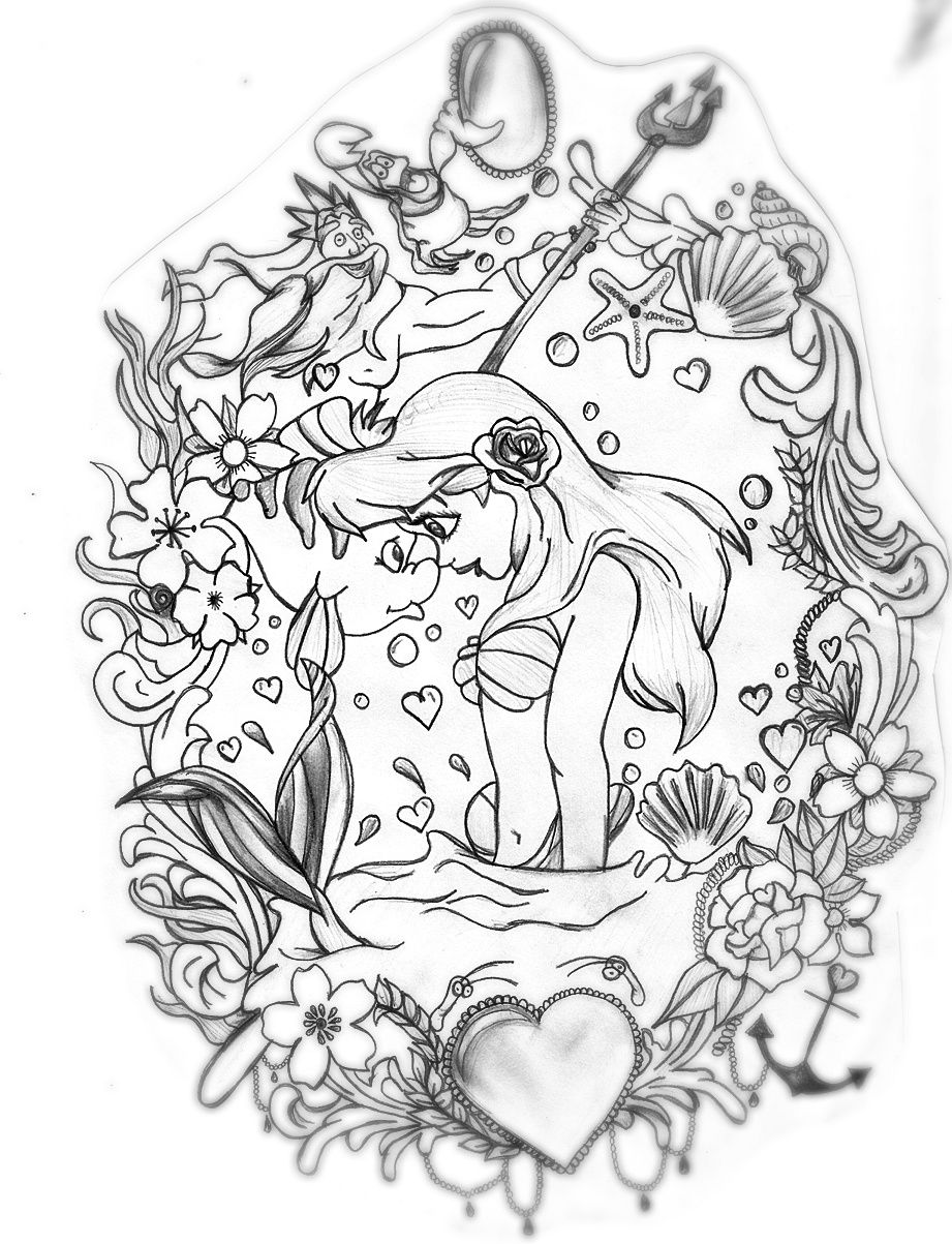 Mariana orengo disney coloring pages color me badd disney princess tattoo
