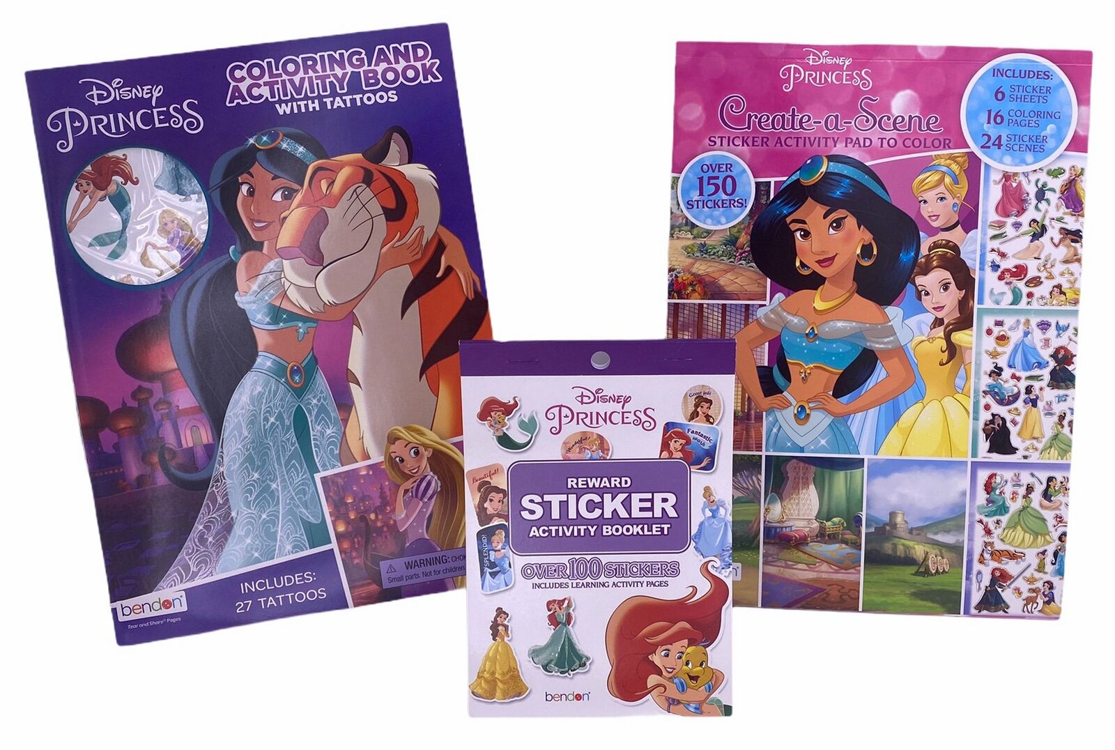 Disney princess coloring book and sticker activity pad with tattoos