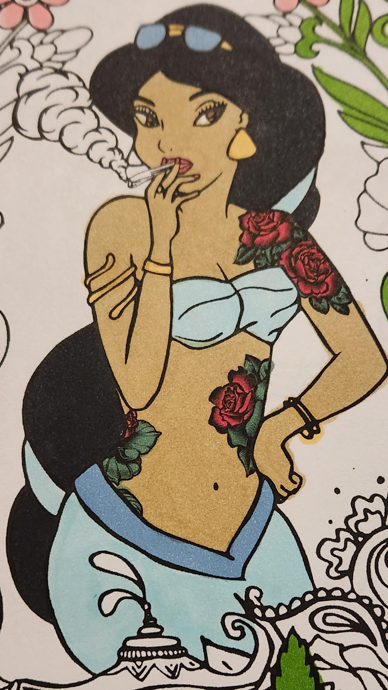 Stoner princess coloring book with alcohol markers rcoloringbookspastime