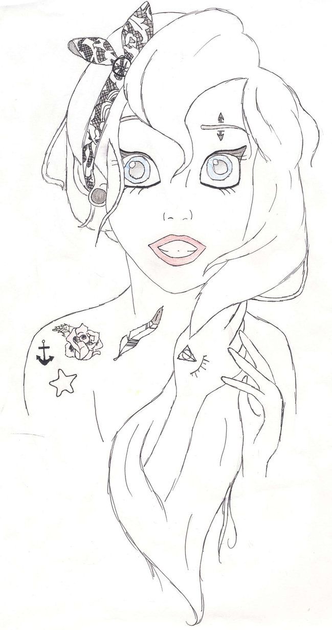 Punk emo ariel coloring pages disney princess coloring pages disney princess colors princess coloring pages