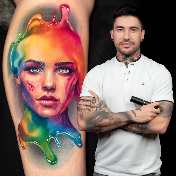 Full color realistic tattoo â
