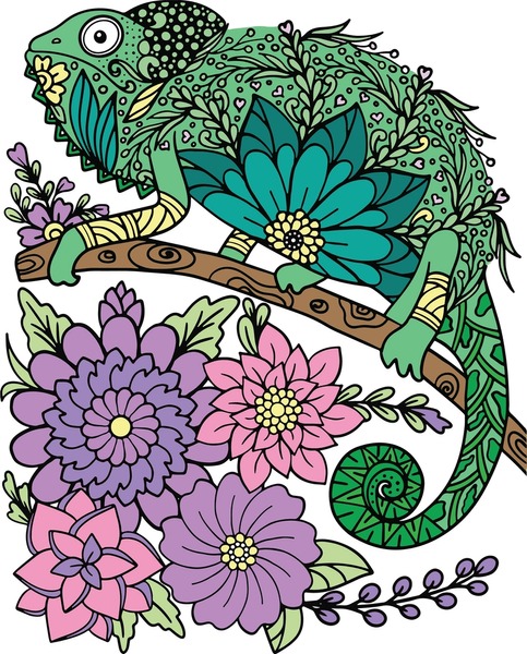 Chameleon tattoo mãs de vectores de stock y arte vectorial con licencia libres de regalãas