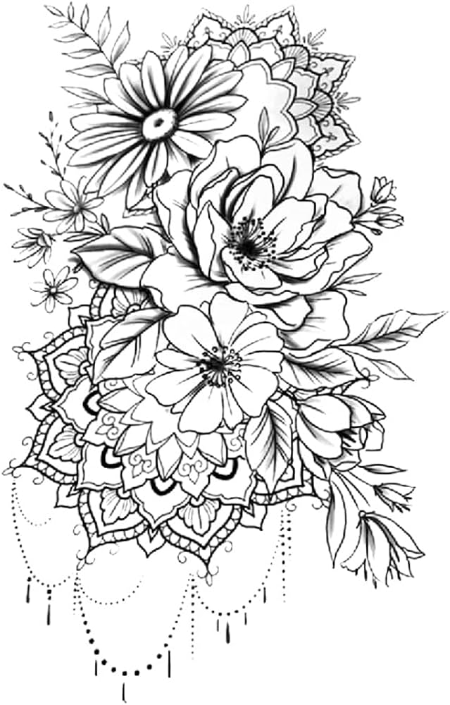 Hojas tatuaje temporal realista flores de moda tigre animal zorro x in tatuajes impermeables de larga duraciãn adultos mujeres hombres tatuaje falso cara cuerpo mano dedos pecho cuello