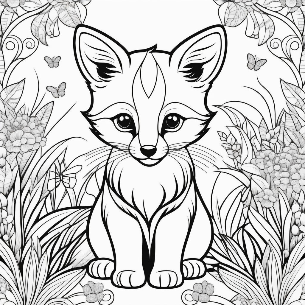 A cat kitsune tattoo design