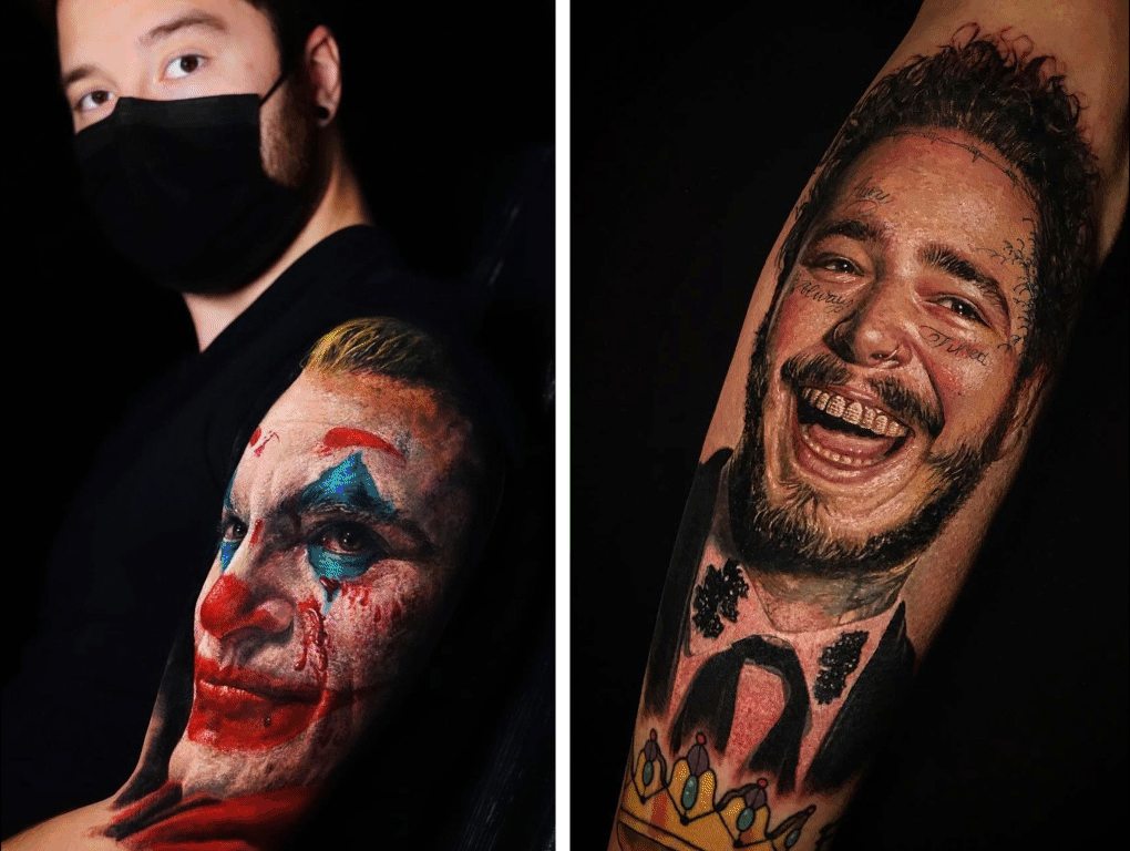 Realistic portrait tattoo â