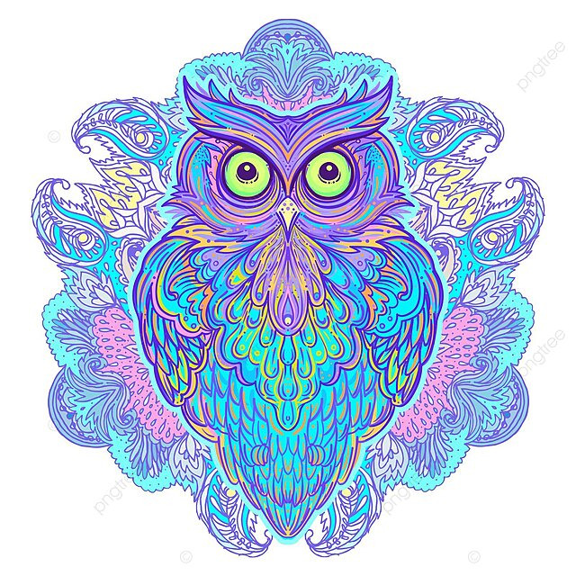 Colorido diseão de tatuaje de bãºho para amant de las mascotas e impriãn vector png dibujos ilustraciãn tribal ojo png y vector para dcargar gratis