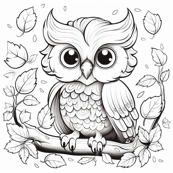 Dibujos de bãºhos para colorear adultos y niãos imprimibles y digitales