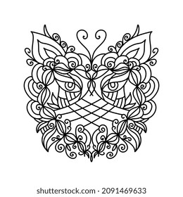 Lechuza de lãnea colorante libro de vector de stock libre de regalãas
