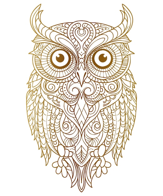 Pãgina vector e ilustracion de lechuza abstracto para dcargar gratis