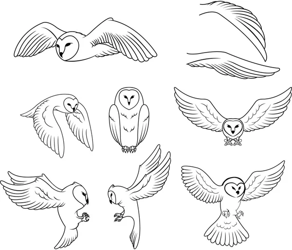 Tatuaje buho imãgenes de stock de arte vectorial