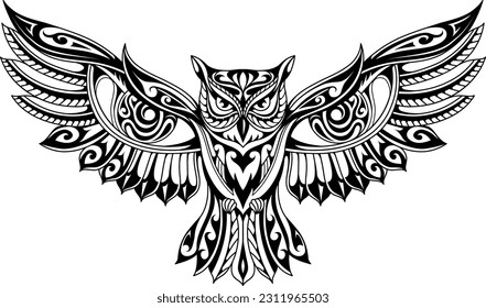 Tribal owl tattoo images stock photos d objects vectors