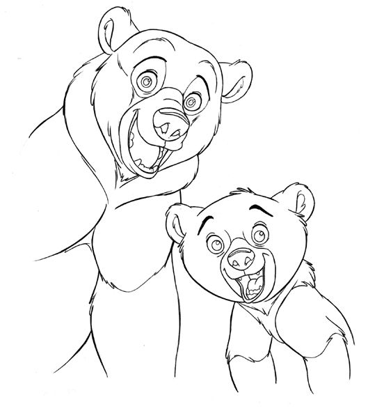 Kenai and koda for da mag brother bear art bear loring pages disney drawings