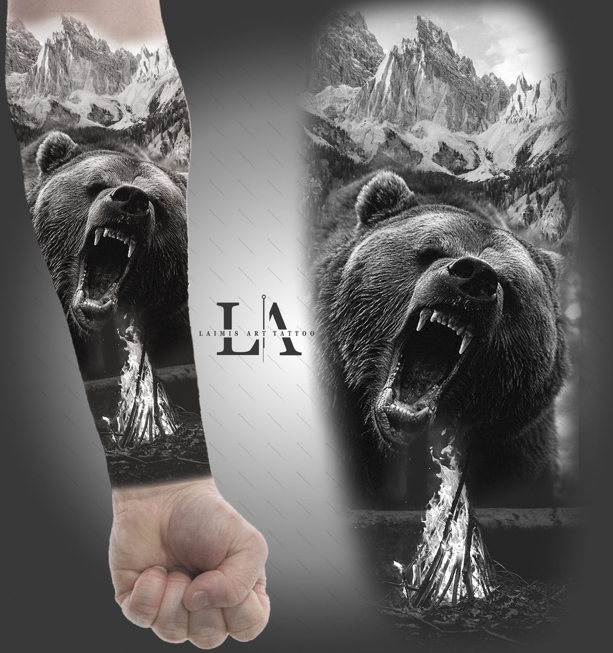 Grizzly tattoo bear tattoo designs bear tattoos grizzly bear tattoos