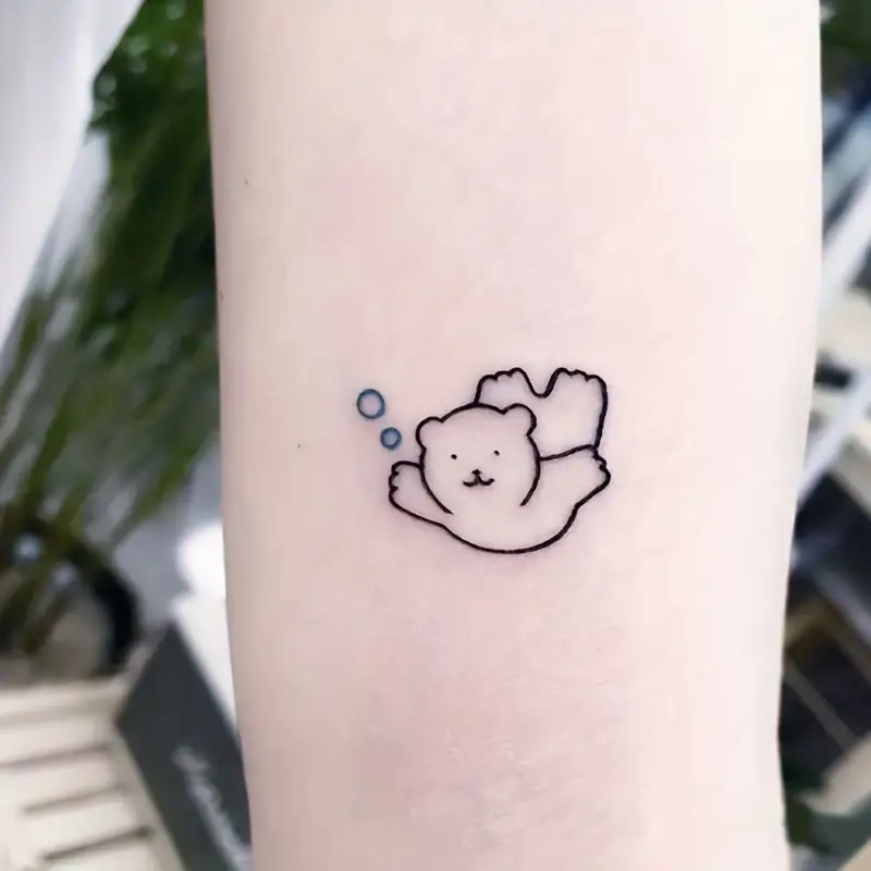 Pegatinas de tatuaje temporales a prueba de agua de oso