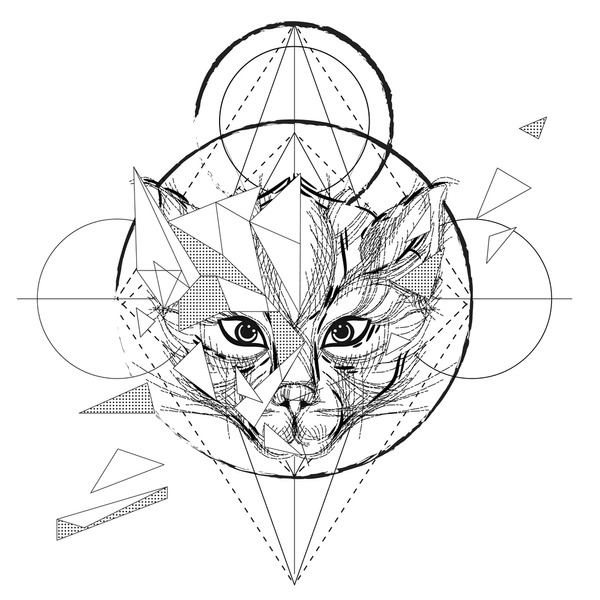 Imãgenes fotos de stock objetos en d y vectores sobre cat geometric tattoo