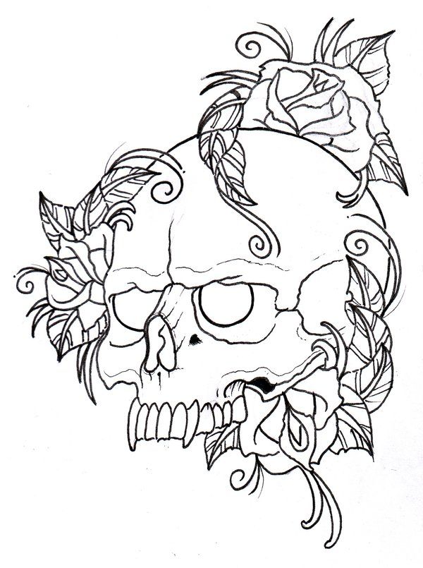 Skull coloring page skull coloring pag tattoo coloring book sleeve tattoos tumblr