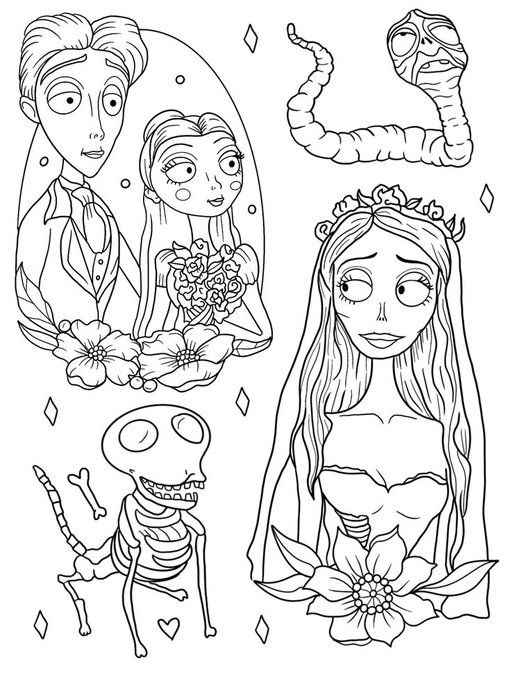 Corpse bride flash ð pegatinas bonitas dibujos bonitos dibujo hippie