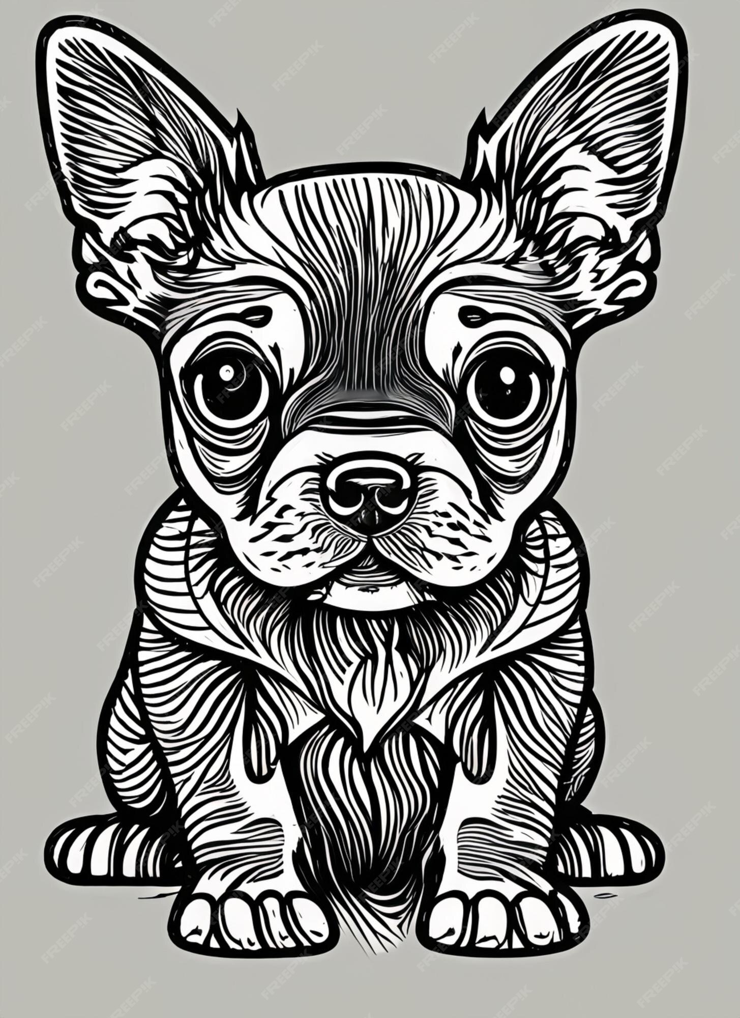 Premium vector coloring pages dog