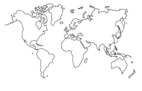 Silueta del mundo tatuaje â tattoo for a week