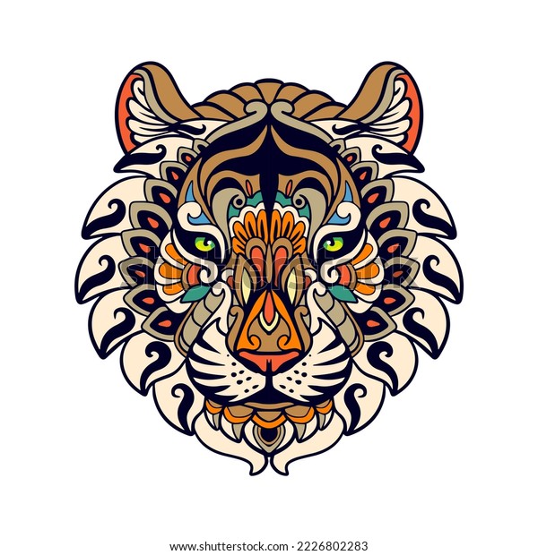 Imãgenes fotos de stock objetos en d y vectores sobre mandala coloring tiger