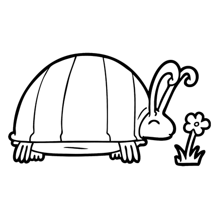 Tortuga caricatura blanco y negro imãgen y fotos